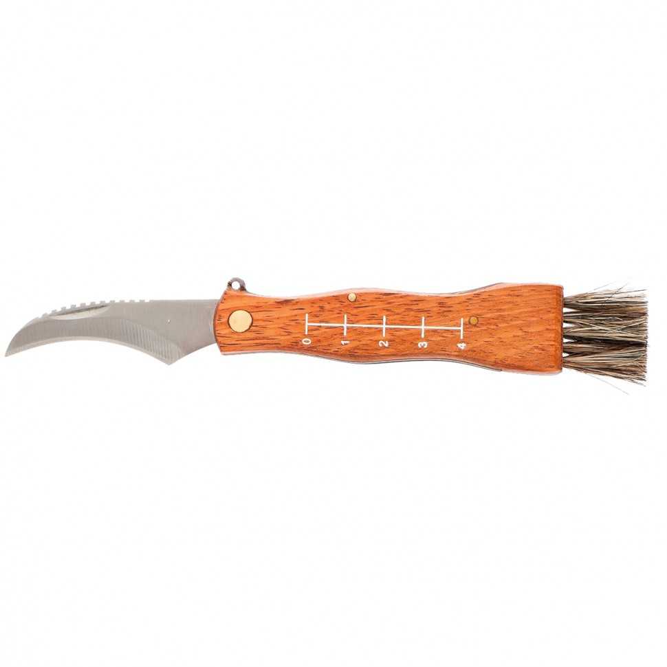 Нож грибника складной, 145 мм, деревянная рукоятка, Palisad Универсальные фото, изображение