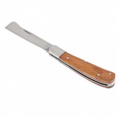 Нож садовый складной, копулировочный, 173 мм, деревянная рукоятка, Palisad Копулировочные фото, изображение