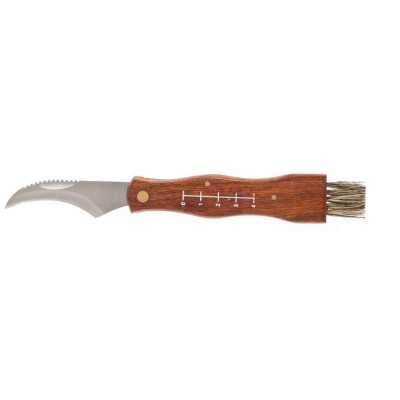 Нож грибника складной, 185 мм, деревянная рукоятка, Palisad Универсальные фото, изображение